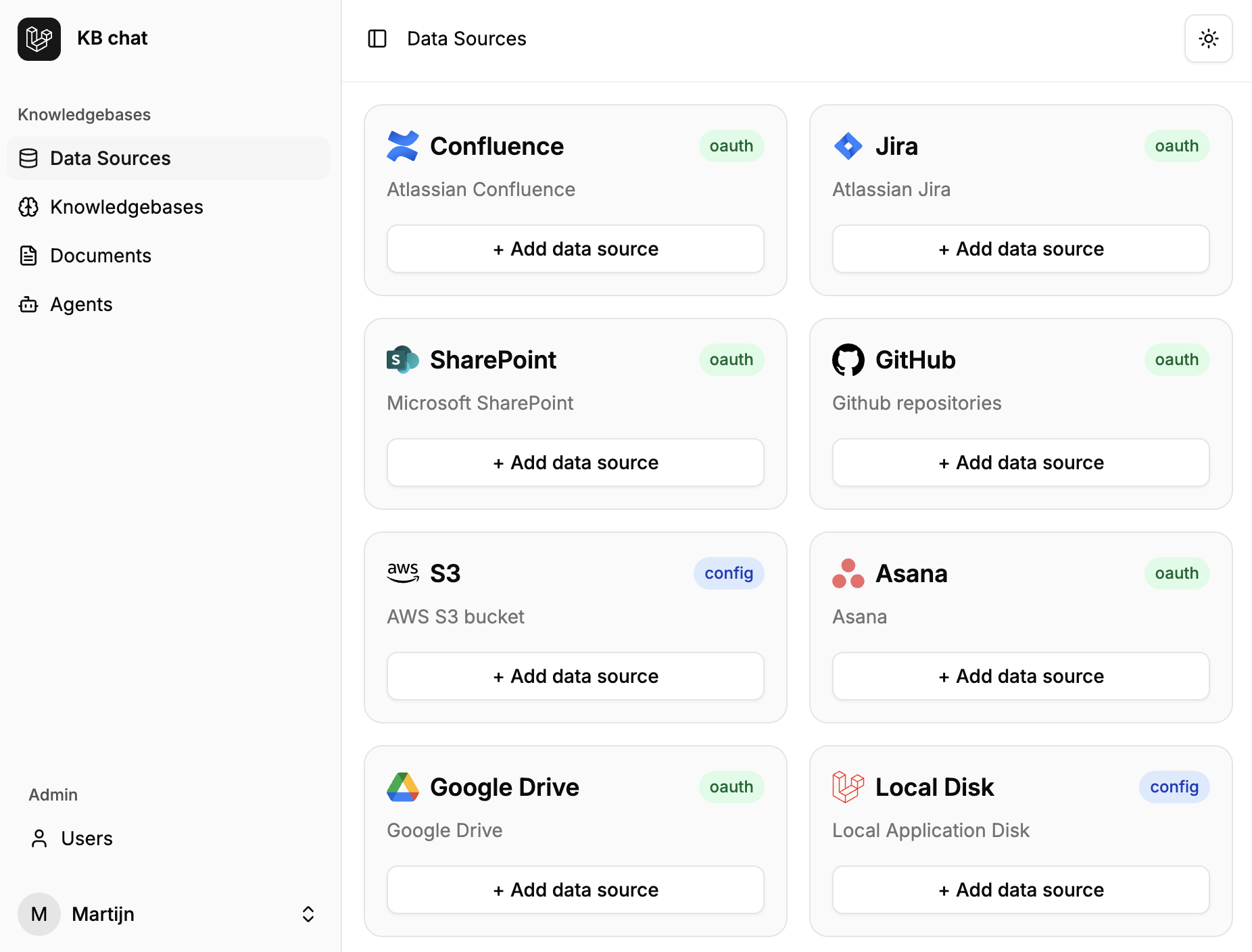 Data Sources Dashboard