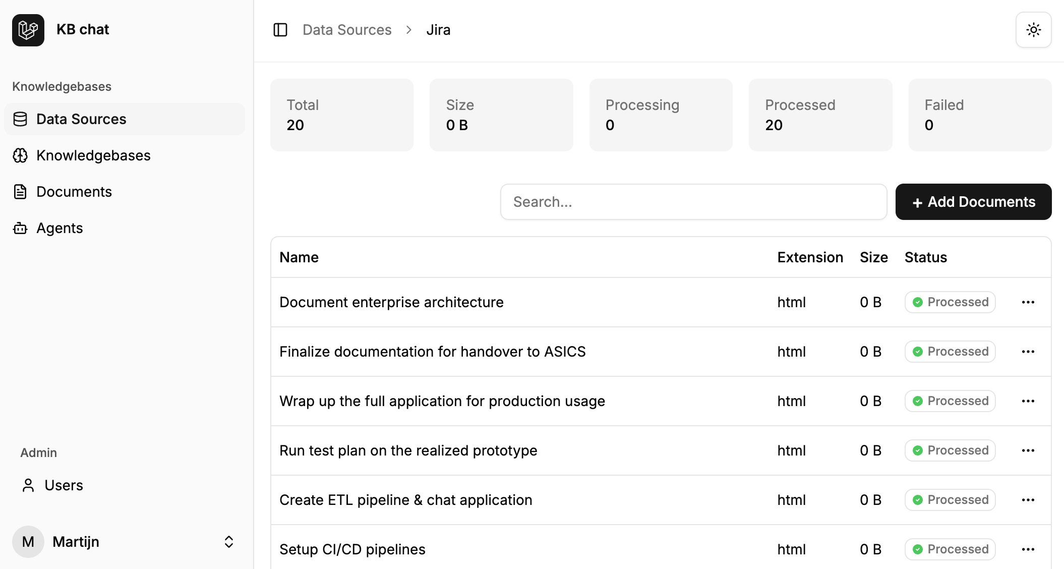 Document Processing Dashboard
